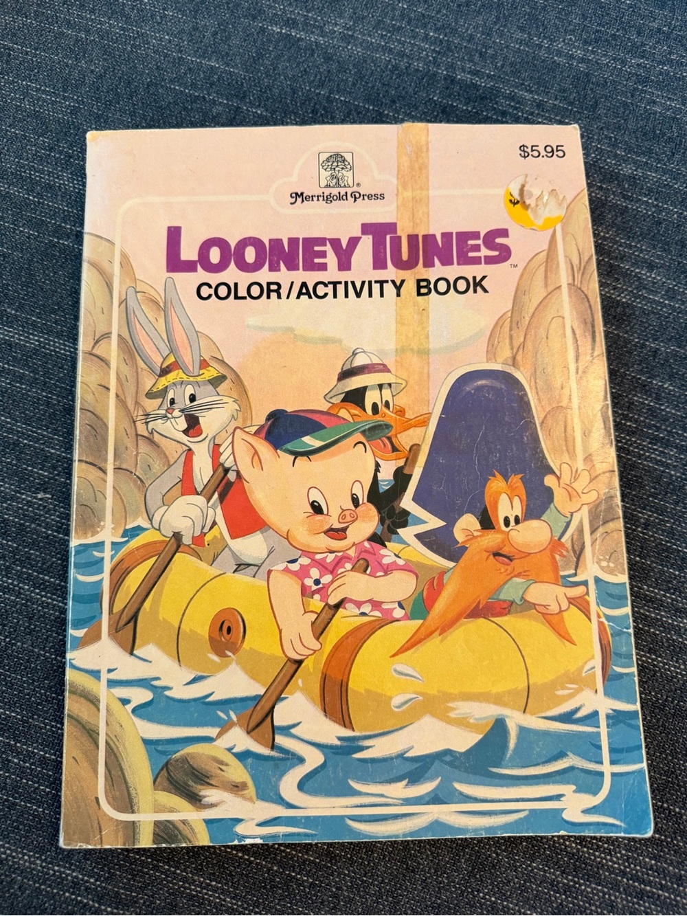 Vintage 1988 Looney Tunes Activity Book Bugs Bunny Daffy Porky Sam